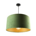 Hanglamp Urvin, olijfgroen met goud velours, 50 cm, Nieuw, Ophalen of Verzenden, 75 cm of meer, Modern
