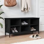 vidaXL Schoenenkast 100x35x50 cm bewerkt hout zwart, Verzenden, Nieuw