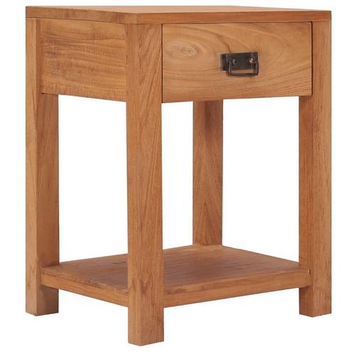 vidaXL Nachtkastje 35x35x50 cm massief teakhout, Huis en Inrichting, Slaapkamer | Nachtkastjes, Nieuw, Minder dan 45 cm, Hout