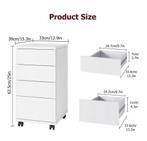 Mobiele Kantoorkast met 4 Lades en Wielen, Huis en Inrichting, Keuken | Keukenelementen, Verzenden, Nieuw