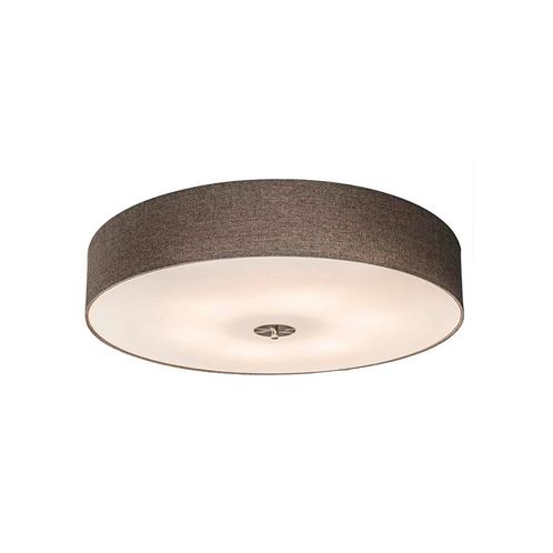 Landelijke plafondlamp taupe 70 cm - Drum Jute, Huis en Inrichting, Lampen | Plafondlampen, Nieuw, Overige materialen