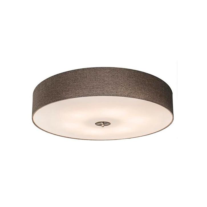 Landelijke plafondlamp taupe 70 cm - Drum Jute, Huis en Inrichting, Lampen | Plafondlampen, Nieuw, Overige materialen