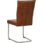 Leren eetkamerstoel Retro - Granada Savannah (cognac) - Sle, Huis en Inrichting, Stoelen, Overige kleuren, Nieuw, Leer, Ophalen of Verzenden