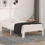 vidaXL Bedframe massief hout wit 90x190 cm, 90 cm, Eenpersoons, Verzenden, Wit