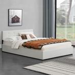 Gestoffeerd Bed Marbella - 140 x 200 cm - Wit - Bedlade, Huis en Inrichting, Slaapkamer | Bedden, Verzenden, Nieuw