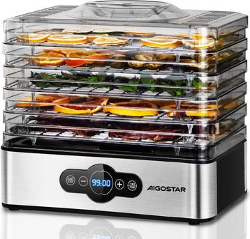 Aigostar Voedseldroger - Droogautomaat - 30-70°C - RVS/Zwart beschikbaar voor biedingen