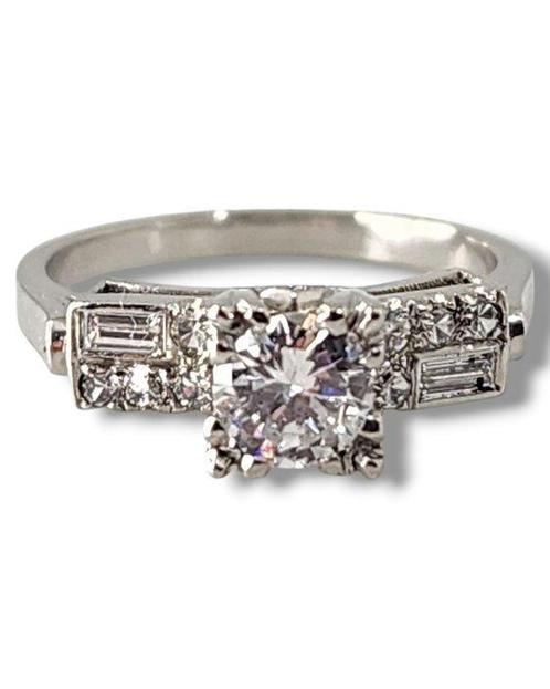 Ring - 18 karaat Witgoud, 18K Witgouden Ring met Diamanten, Sieraden, Tassen en Uiterlijk, Ringen
