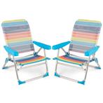 LIVSK Opvouwbare Strandstoelen Set van 2 - Verstelbare Rugle, Verzenden, Nieuw