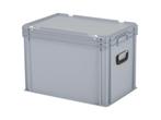 Koffer - 600 x 400 x H 439 mm - grijs - stapelbak met deksel, Ophalen of Verzenden, Nieuw