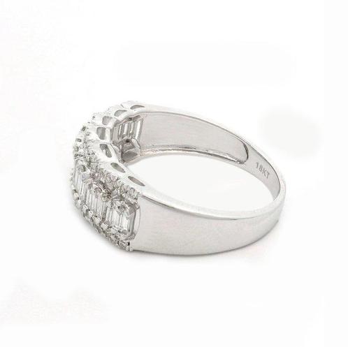 Statement ring - 18 karaat Witgoud - 0.70ct. tw. Diamant, Sieraden, Tassen en Uiterlijk, Antieke sieraden