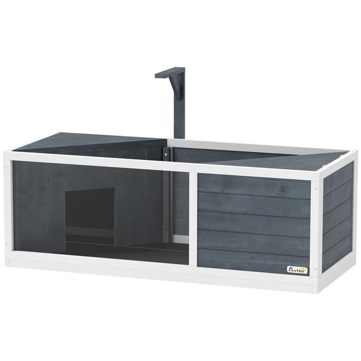 TRUUSK Houten Schildpaddenverblijf - Met Twee Hoofdhuizen -, Tuin en Terras, Palen, Balken en Planken, Nieuw, Verzenden