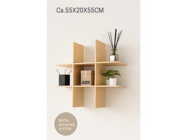 Veiling - Wandplank hout 55 x 20 cm – grenen, beige tinten, Huis en Inrichting, Woonaccessoires | Wandplanken en Boekenplanken