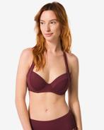 HEMA Dames halter bikinitop met beugel cup B-E donkerrood, Kleding | Dames, Overige Dameskleding, Verzenden, Nieuw