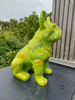 Beeld, green buldog artistic - 43 cm - polyresin