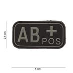 Patch Bloedgroep AB positief PVC met klittenband, Verzenden