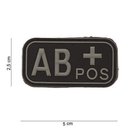 Patch Bloedgroep AB positief PVC met klittenband, Verzamelen, Militaria | Algemeen, Verzenden