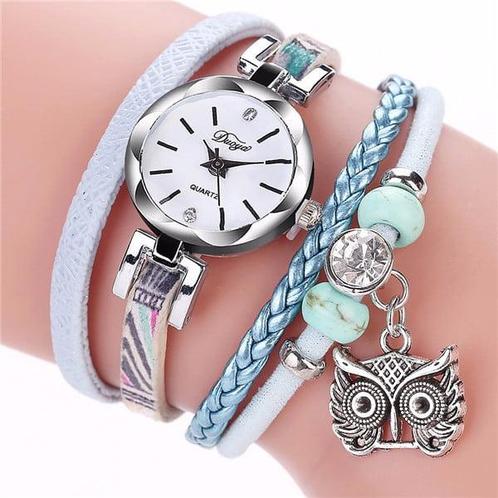 Horloge armband multilaags met uil bedel, Sieraden, Tassen en Uiterlijk, Armbanden, Verzenden