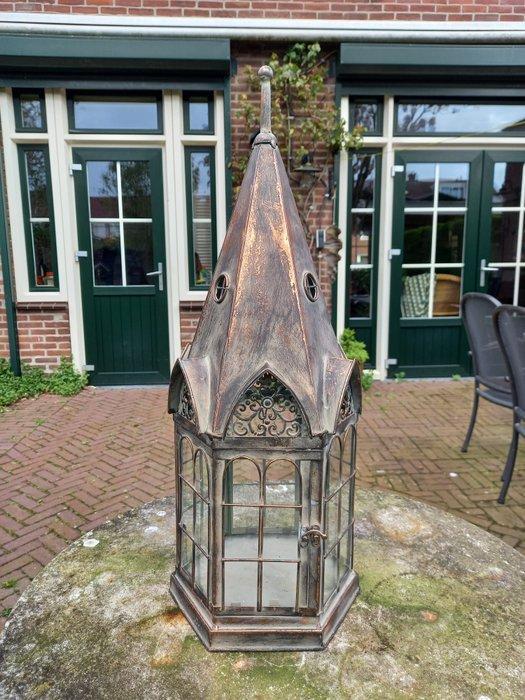 Lantaarn - Large Tower Candle Lantern - 59 cm - Glas,, Antiek en Kunst, Kunst | Designobjecten