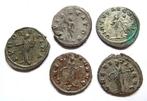 Romeinse Rijk. Gallienus & Salonina. Lot of 5 Antoniniani