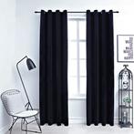 vidaXL Gordijn verduisterend met ringen 2 st 140x225 cm, Huis en Inrichting, Stoffering | Gordijnen en Lamellen, Verzenden, Nieuw