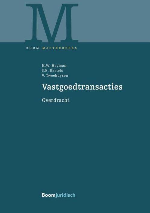 9789462905979 Boom Masterreeks  -   Vastgoedtransacties, Boeken, Studieboeken en Cursussen, Nieuw, Verzenden