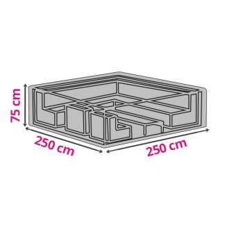 Loungesethoes (250 x 250 x 75 cm, PP), Tuin en Terras, Tuinmeubel-accessoires, Nieuw, Verzenden