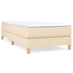 Creme Bedframe 90x200 - Retourdeal! Slaapkamer Upgrade 60%, Huis en Inrichting, Slaapkamer | Bedden, 90 cm, Eenpersoons, Nieuw