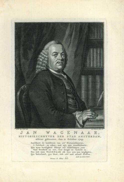Portrait of Jan Wagenaar, Antiek en Kunst, Kunst | Etsen en Gravures