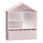 Kinderrek Vestnes in huisvorm 114x91x30 cm wit en roze [en.c, Verzenden, Nieuw