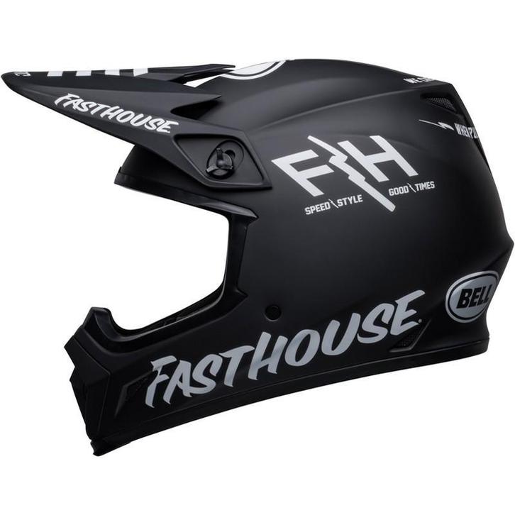 Crosshelm Bell MX-9 Fasthouse Zwart - MAAT SMALL, Motoren, Kleding | Motorhelmen, Nieuw met kaartje, Offroadhelm, Verzenden