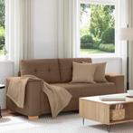 vidaXL Loveseat Bank Bruin 140 cm Stof, Huis en Inrichting, Banken | Bankstellen, Verzenden, Nieuw, Stof