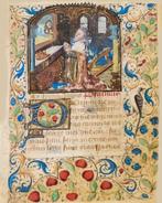 Medieval Illuminated Manuscript - painted on parchment -