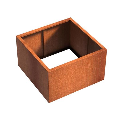 Cortenstaal plantenbak 100x100x60cm (2mm dik) - Zonder bodem, Tuin en Terras, Bloembakken en Plantenbakken, 60 cm of meer, 100 cm of meer