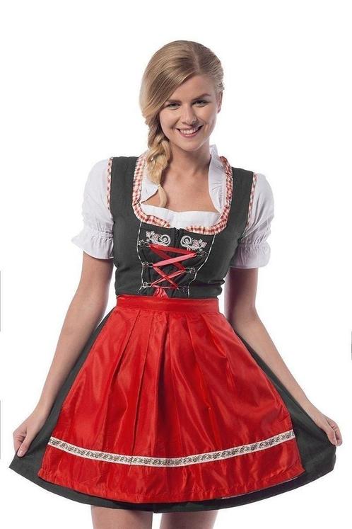 Oktoberfest Jurk Laura Zwart/Rood, Kleding | Dames, Carnavalskleding en Feestkleding, Nieuw, Ophalen of Verzenden