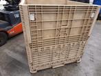 Palletboxen met trechterbodem 100x120cm - Onderlossing, 60 cm of meer, Gebruikt, Krat, Opvouwbaar