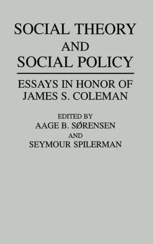Social Theory and Social Policy 9780275942359, Boeken, Taal | Engels, Gelezen, Verzenden