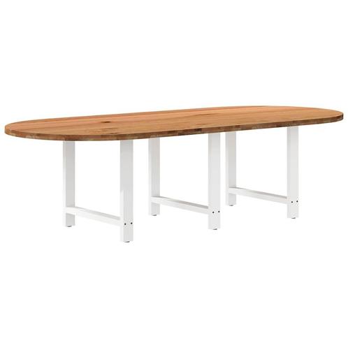 vidaXL Eettafel 280x120x74 cm ovaal massief eikenhout, Huis en Inrichting, Tafels | Eettafels, Nieuw, Verzenden