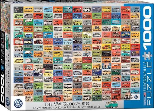 The VW Groovy Bus Puzzel (1000 stukjes) | Eurographics -, Hobby en Vrije tijd, Denksport en Puzzels, Nieuw, Verzenden