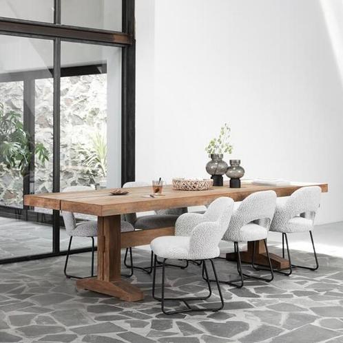 *WOONWINKEL* DTP Home Classic Borgo Teakhouten Eettafel, Huis en Inrichting, Tafels | Eettafels, Nieuw, Verzenden