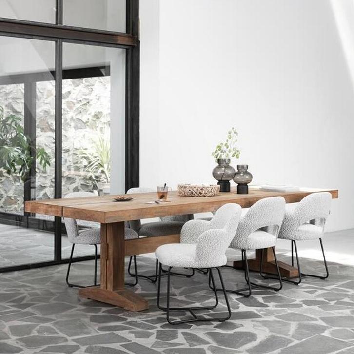 *WOONWINKEL* DTP Home Classic Borgo Teakhouten Eettafel, Huis en Inrichting, Tafels | Eettafels, Nieuw, Verzenden