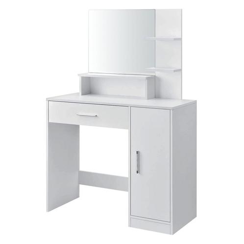Luxe Make-up Tafel Cadeau met Spiegel en Afsluitbare Kast..., Huis en Inrichting, Tafels | Kaptafels, Nieuw, Hout, 100 tot 150 cm