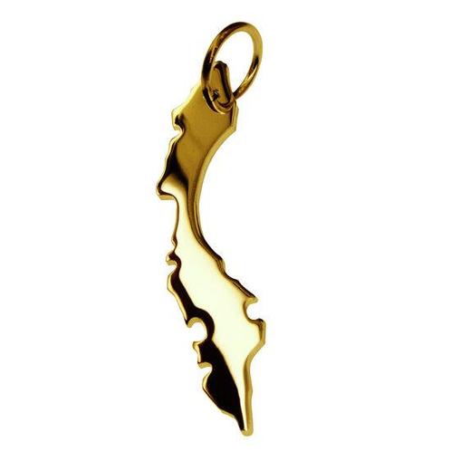 Gouden Landkaart Curacao ketting hanger, Sieraden, Tassen en Uiterlijk, Kettinghangers, Verzenden