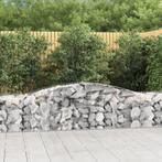 vidaXL Schanskorf gewelfd 400x50x60/80 cm gegalvaniseerd, Tuin en Terras, Bloembakken en Plantenbakken, 100 cm of meer, Verzenden