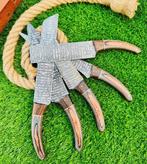 Gold Deer - 5 Piece professional knives set - Hammered Steel