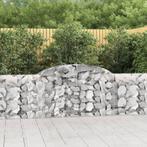 vidaXL Schanskorven 4 st gewelfd 300x30x80/100 cm, Tuin en Terras, Bloembakken en Plantenbakken, 100 cm of meer, Verzenden, Nieuw