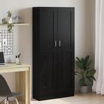 vidaXL Boekenkast Zwart eiken 82.5 x 30.5 x 185 cm Bewerkt, Huis en Inrichting, Kasten | Boekenkasten, Minder dan 50 cm, Verzenden