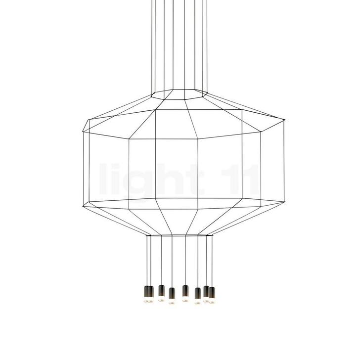 Vibia Wireflow Pendelleuchte LED 8-lichts, 120 x 120 cm - me, Huis en Inrichting, Lampen | Hanglampen, Nieuw, Verzenden
