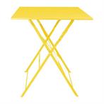 Vierkante trottoirstijl tafel zachtgeel 600mm, Verzenden, Nieuw in verpakking