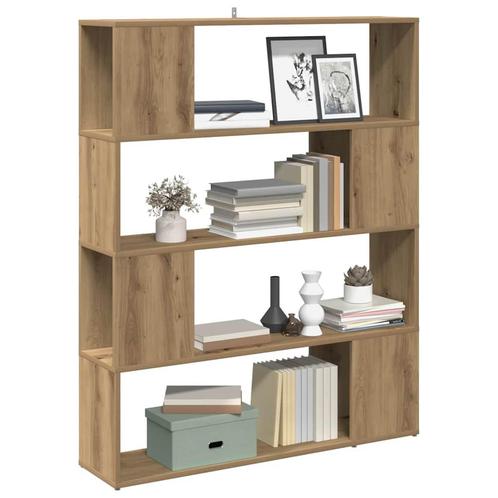 vidaXL Boekenkast/kamerscherm 100x24x124,5 cm artisanaal, Huis en Inrichting, Kasten | Boekenkasten, Nieuw, Overige houtsoorten