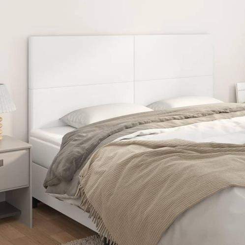 vidaXL Hoofdborden 4 st 90x5x78/88 cm kunstleer wit, Huis en Inrichting, Slaapkamer | Bedden, Wit, Nieuw, Overige materialen, Verzenden